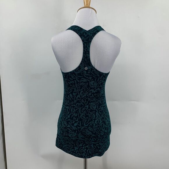 Lululemon Tank Top Womens 4 Multi Cool Racerback 4 Way Stretch Fitted Wicking - Picture 5 of 11